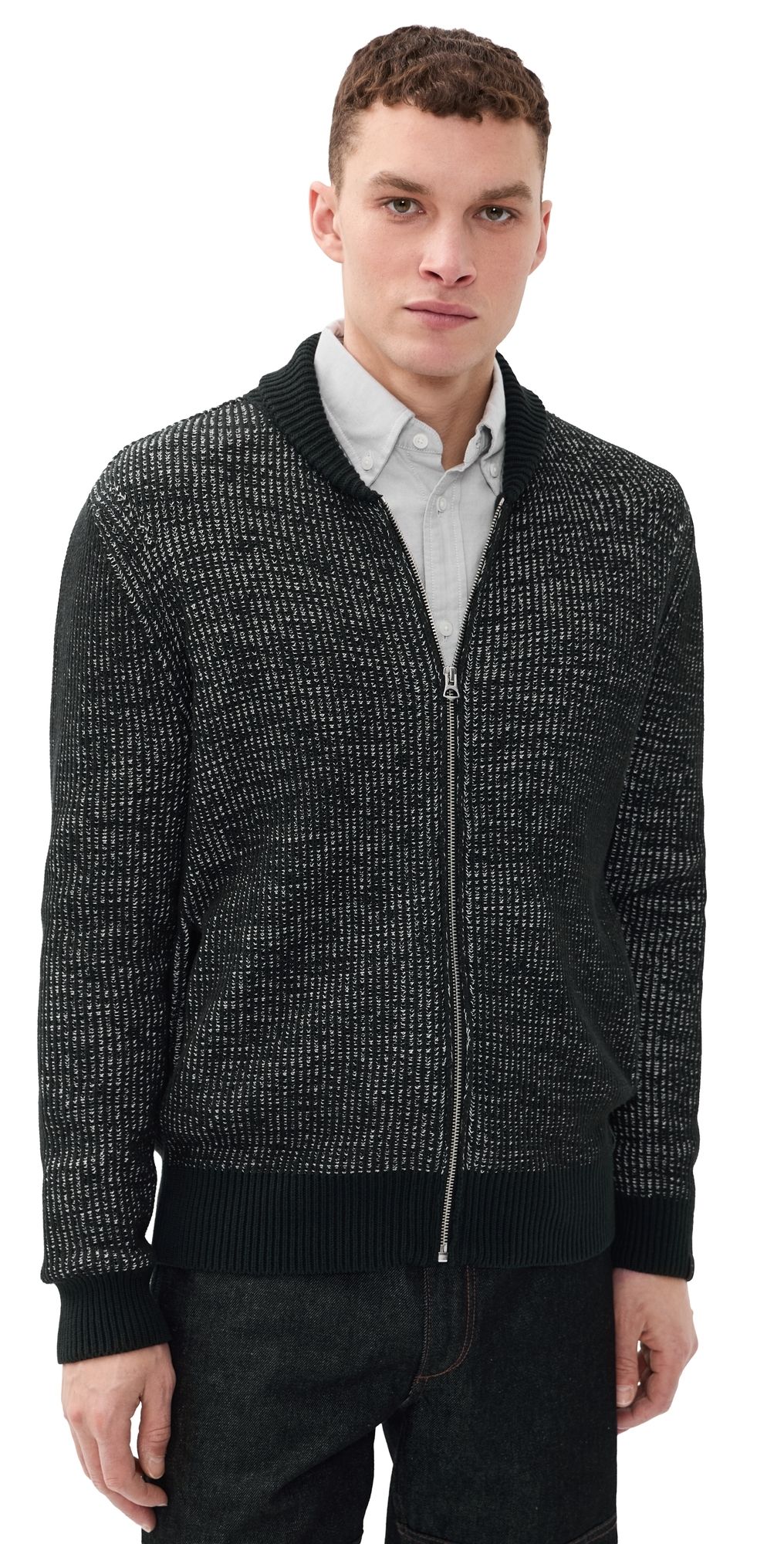 rag & bone Simon Knit Bomber Jacket NVYMT M