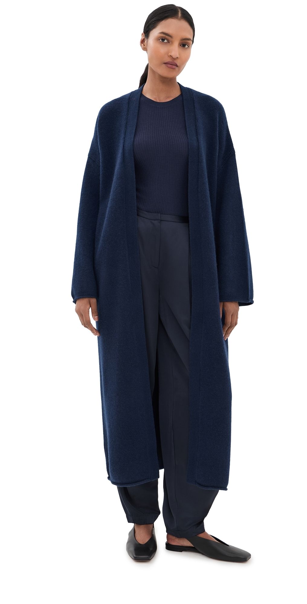 Sablyn Toma Slouchy Duster Cashmere Cardigan Midnight Navy M
