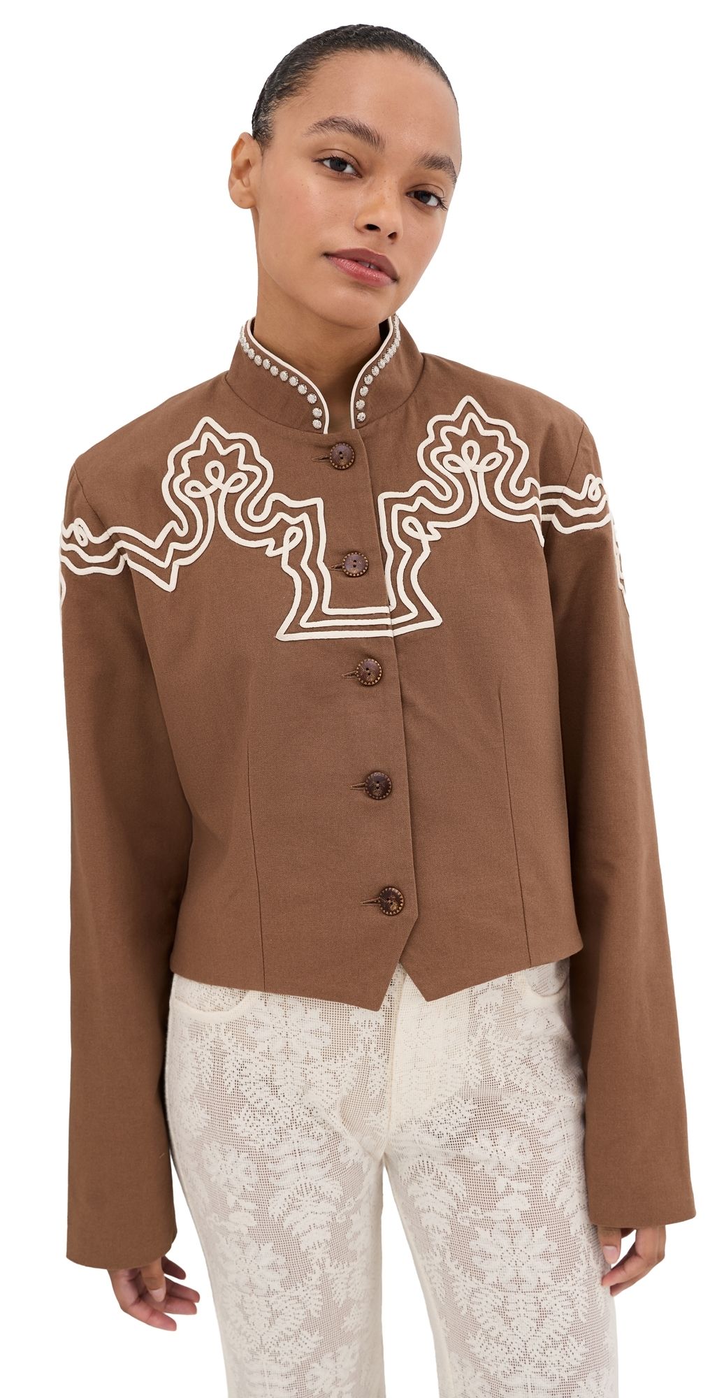 Alix of Bohemia Clarke Clove Spur Jacket Medium Brown S
