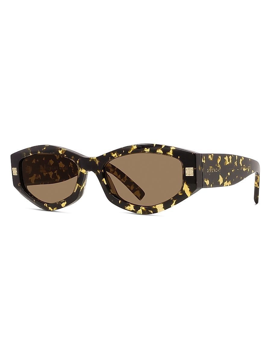 Women's GV Day 54MM Oval Sunglasses - Havana Brown