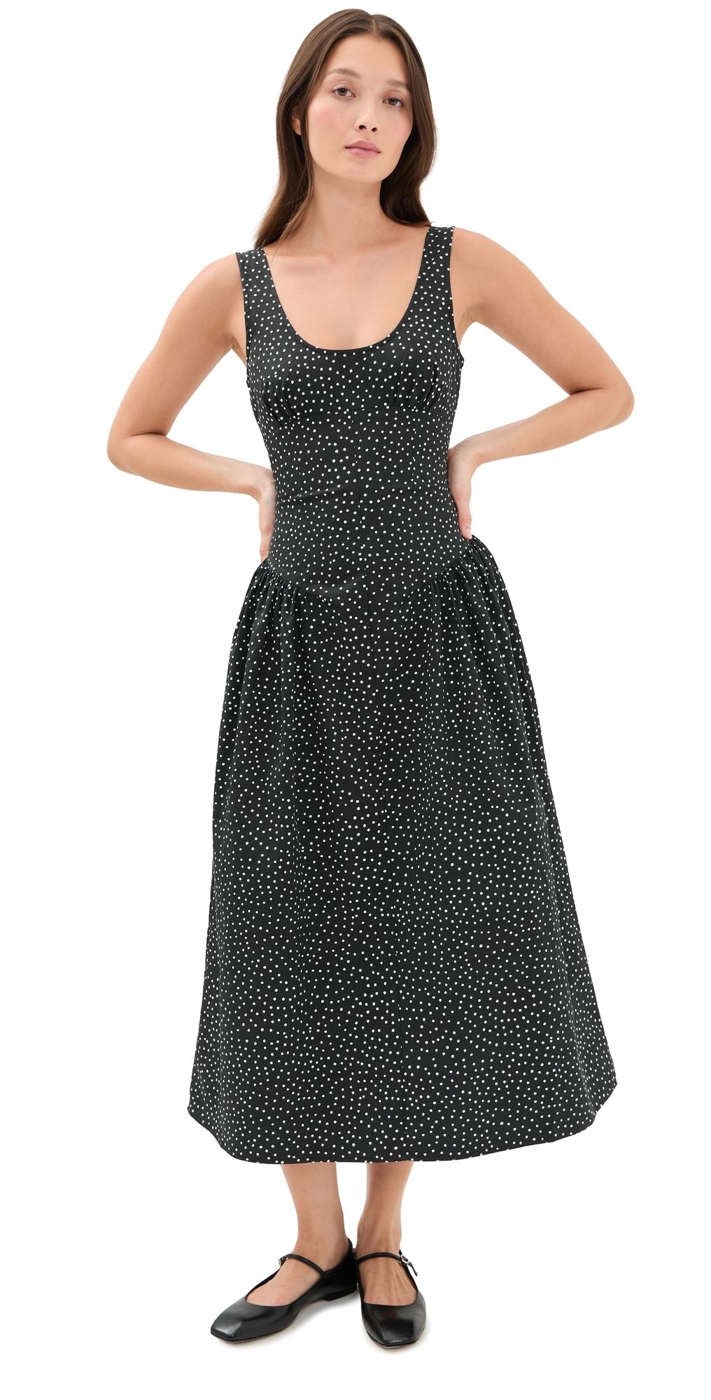 Lioness Luna Rosa Maxi Dress Noir Polka S