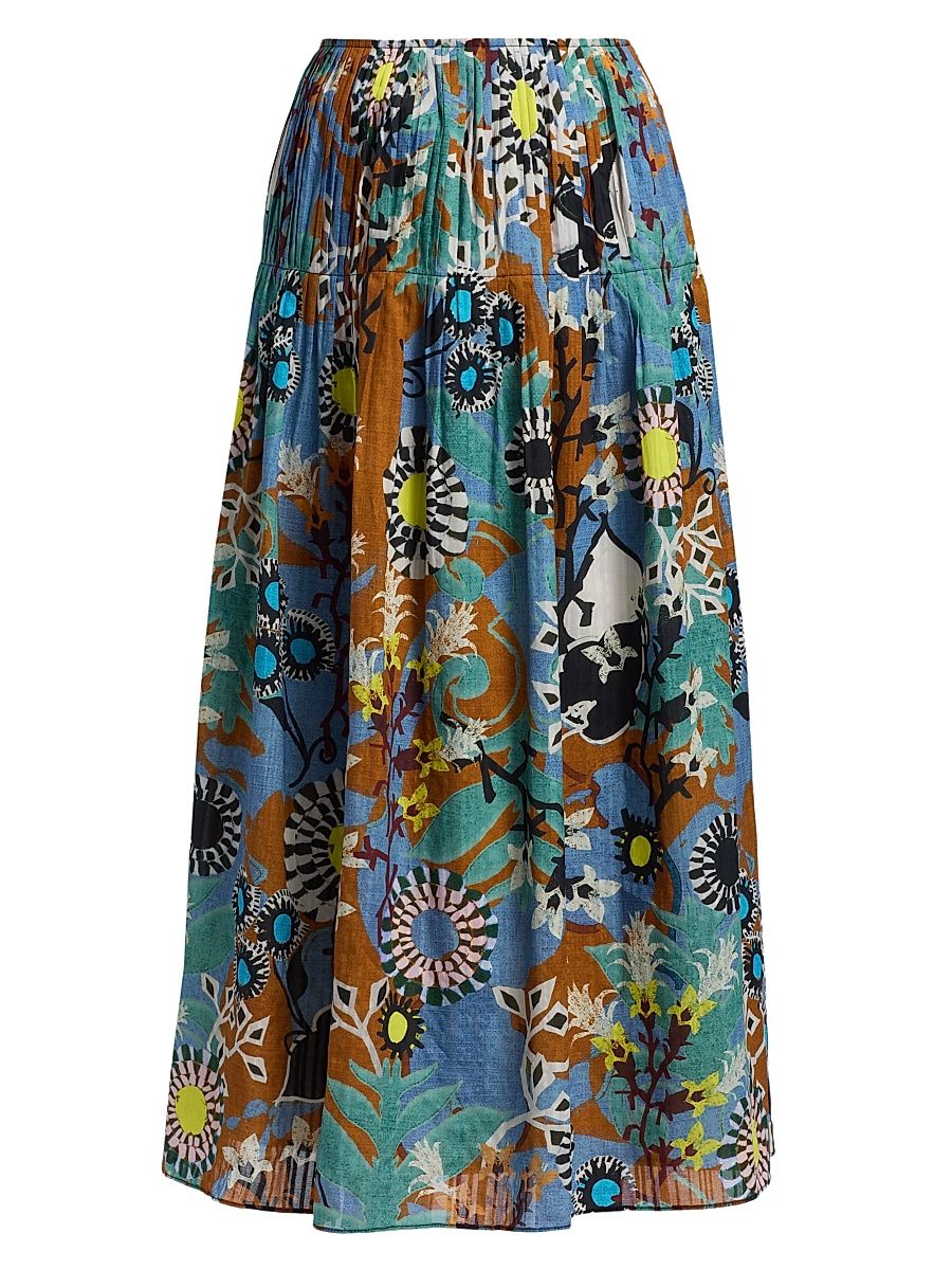 Women's Wilson Floral Midi-Skirt - Oasis - Size 10