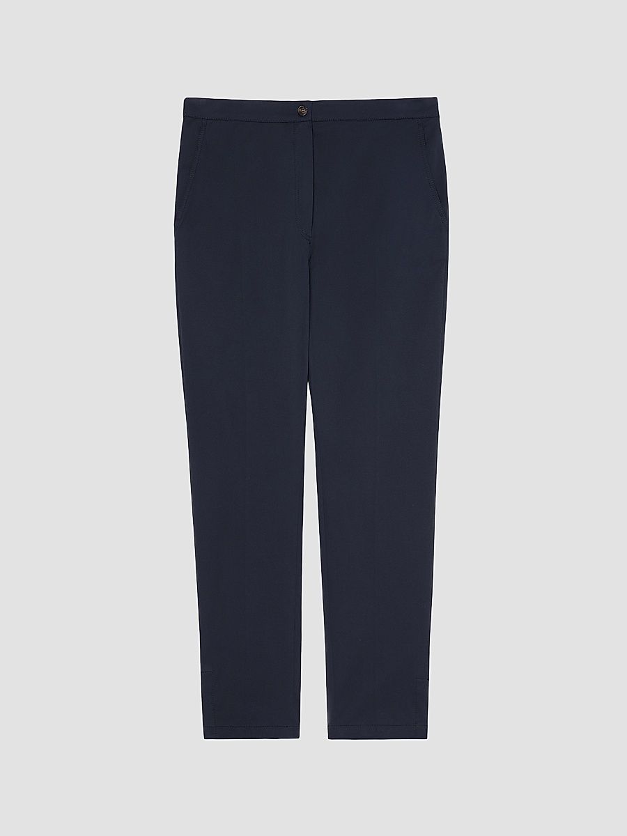 Women's Slim Gabardine Trousers - Navy - Size 22