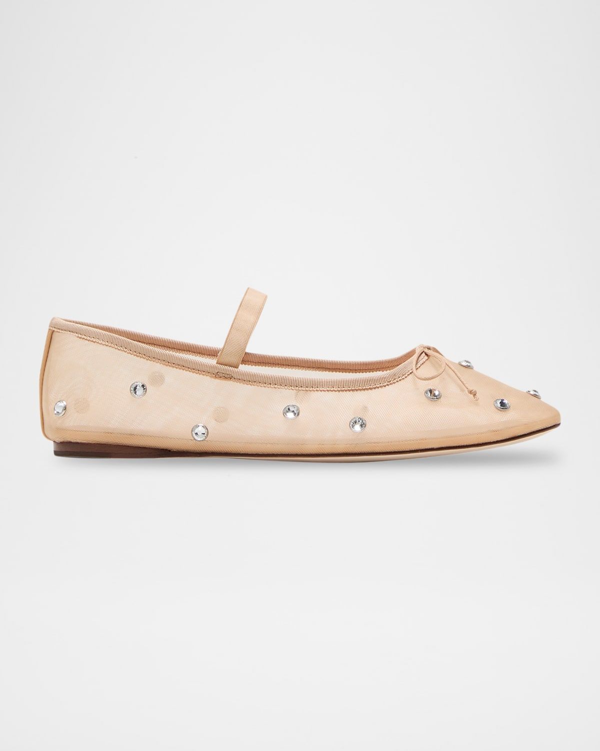 Leonie Crystal Mesh Ballerina Flats
