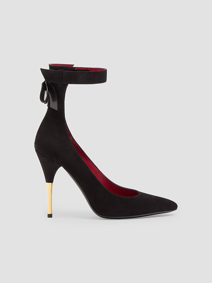 Women's Fatale 105MM Suede Pumps - Black - Size 12