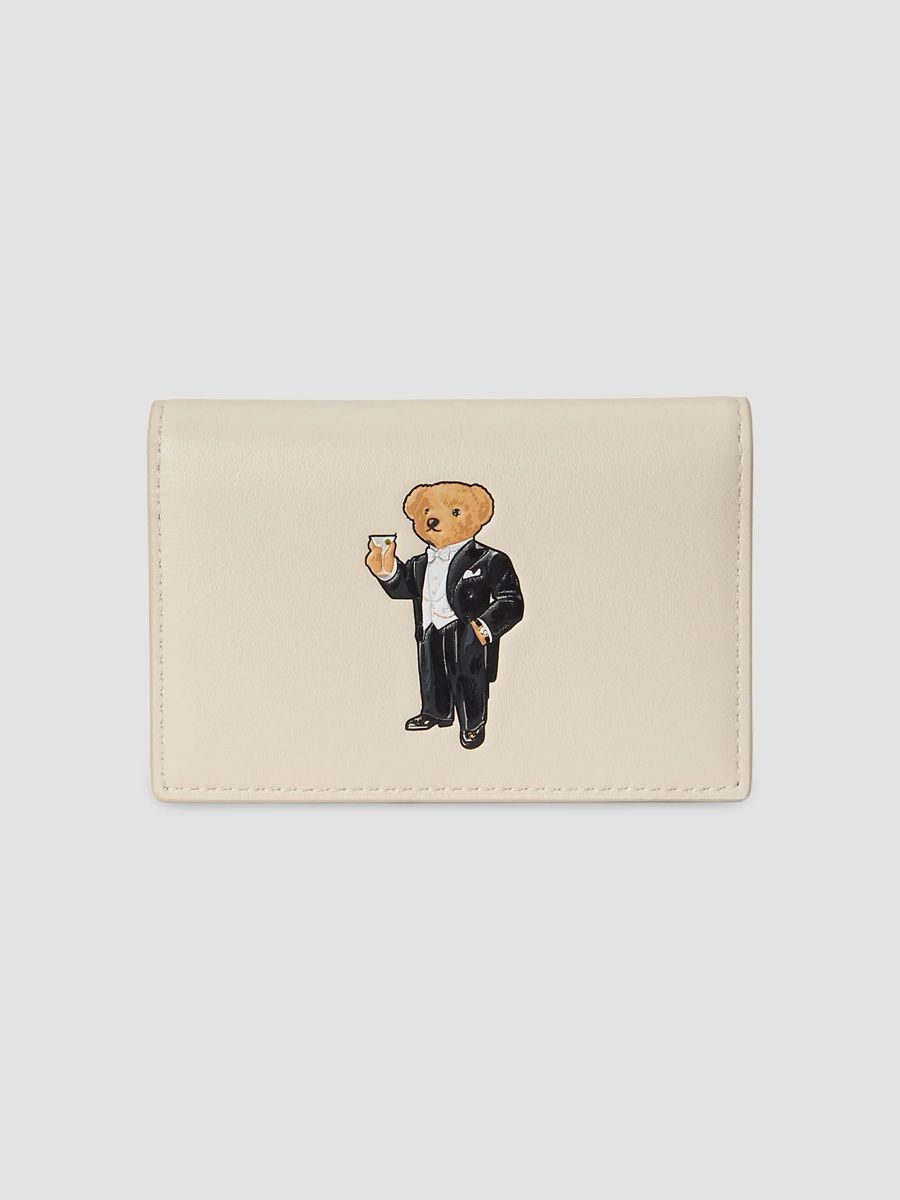Polo Ralph Lauren Women's Small Graphic Leather Card Case - Ivory