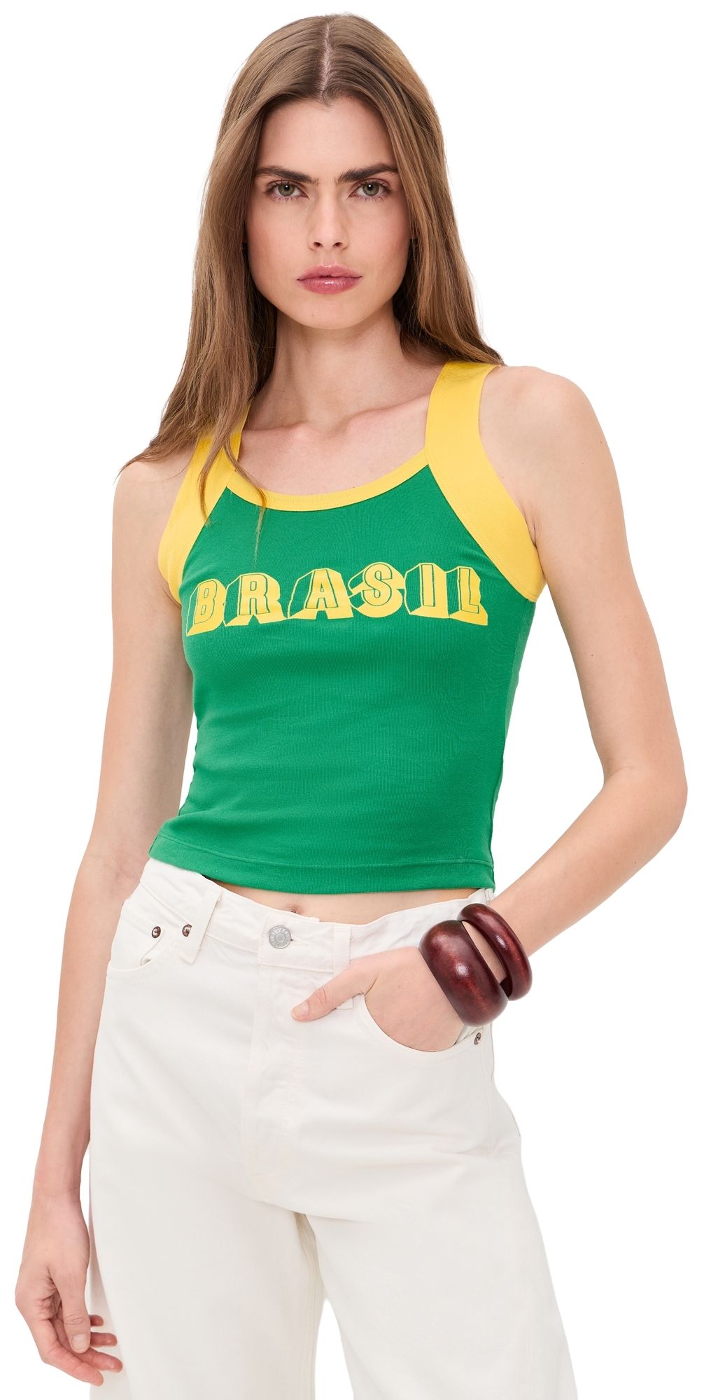 Made Some Sportswear Brasil Tank Top Green/Yellow XL