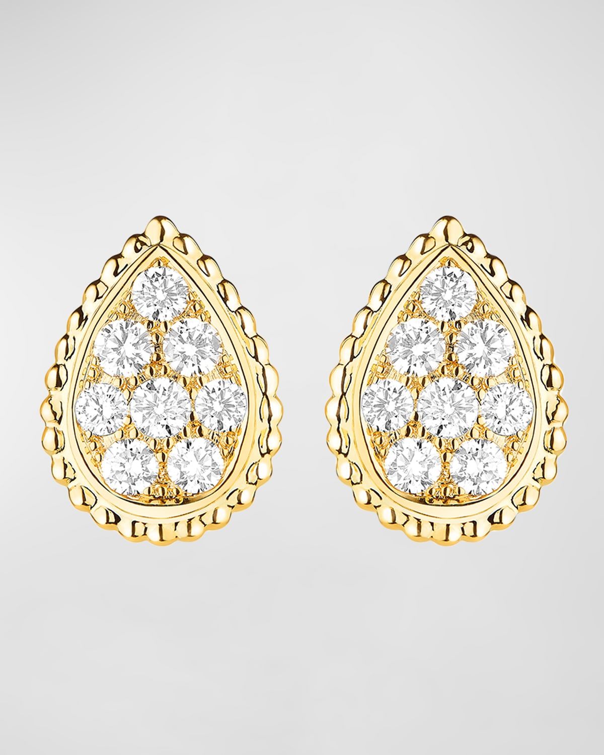 Serpent Boheme 18K Yellow Gold Medium Diamond Stud Earrings