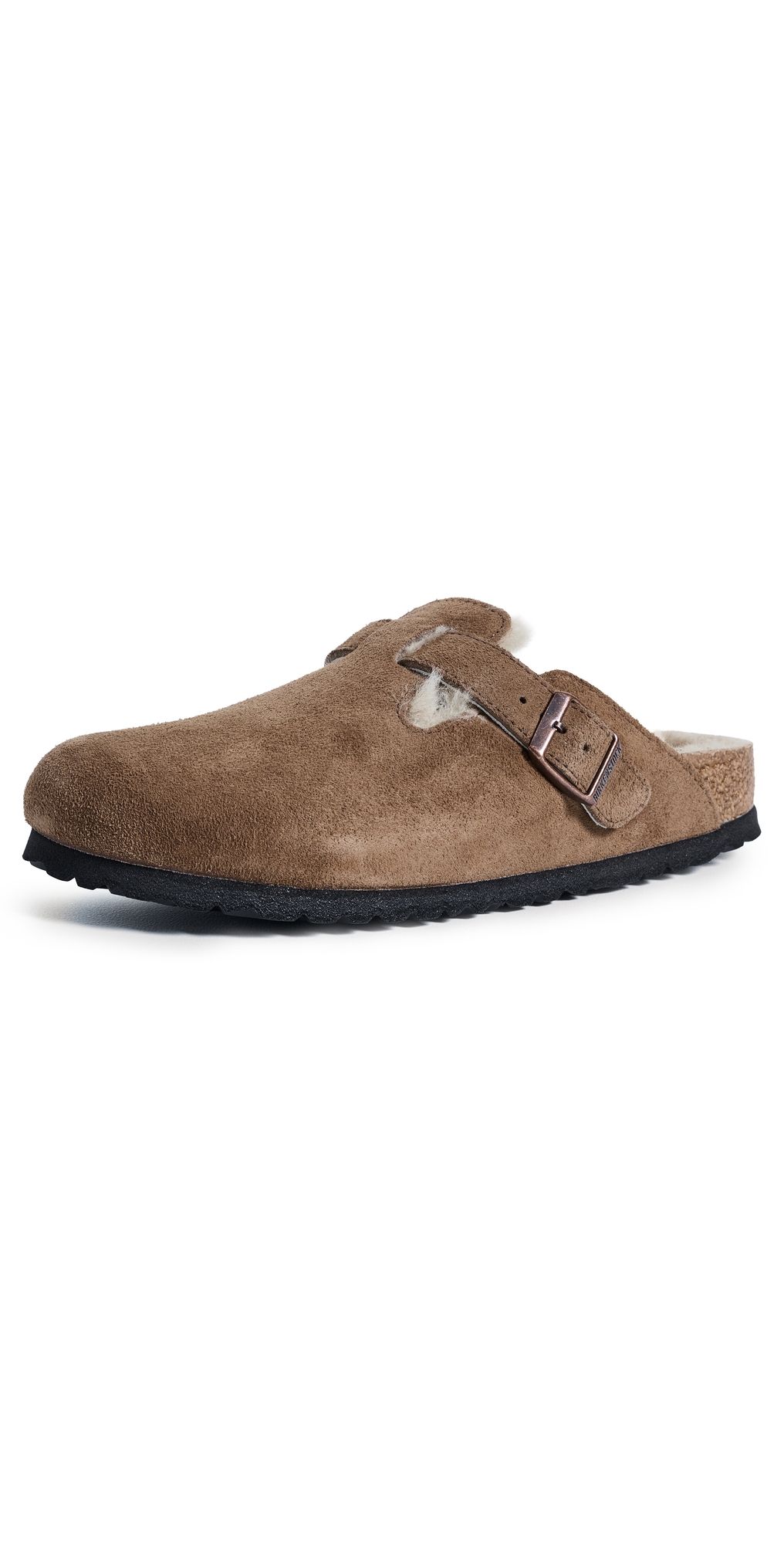 Birkenstock Boston Shearling Clogs Dark Tea/Sandcastle 36