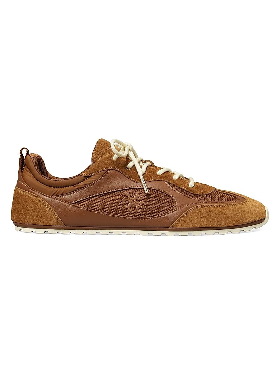 Women's Field Leather Sneakers - Cognac Brown - Size 9.5