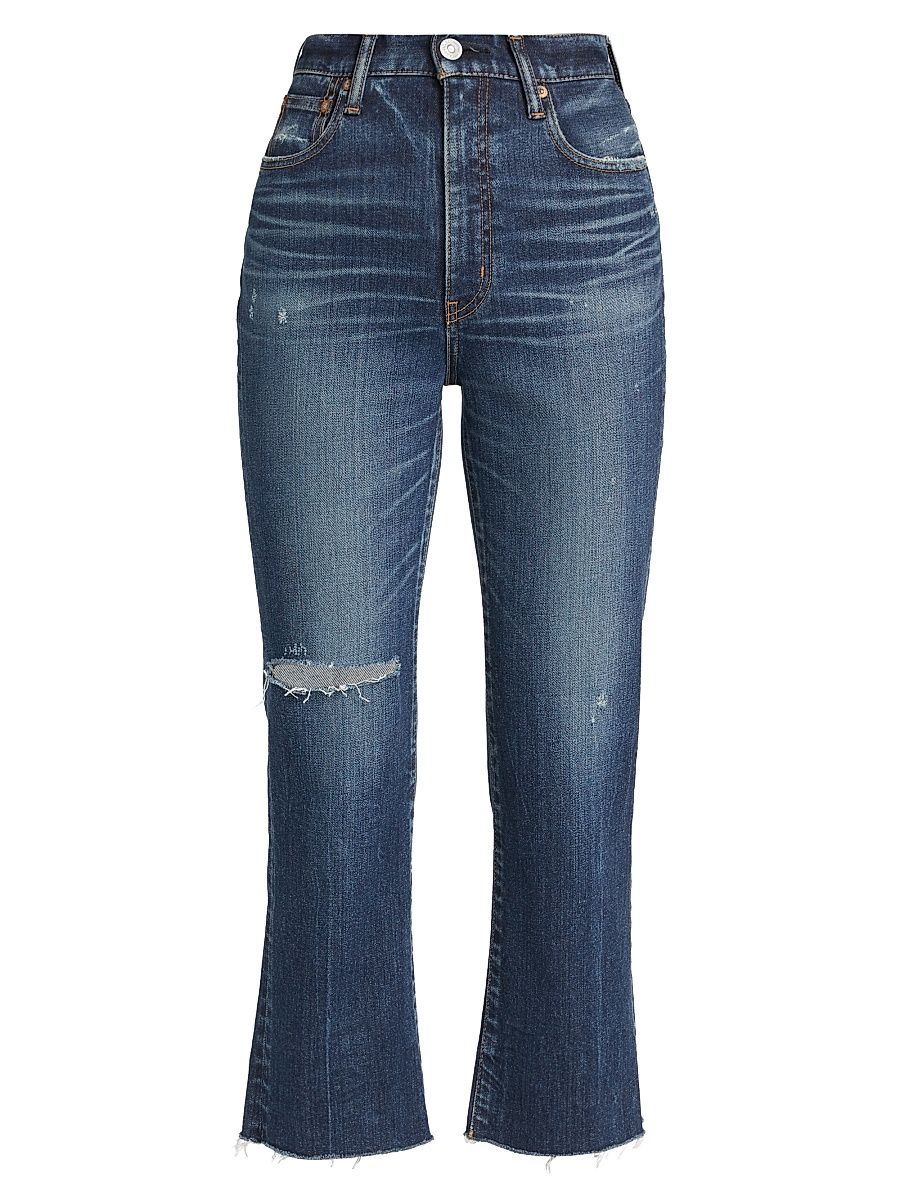 Women's Rhode High-Rise Flared Leg Jeans - Dark Blue - Size 25