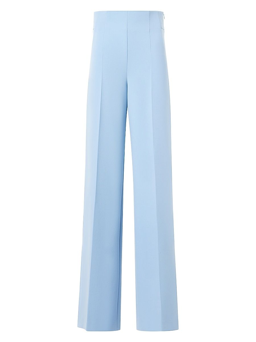 Women's Fiyuki Double-Face Wool Seamed Pants - Powder Blue - Size 2