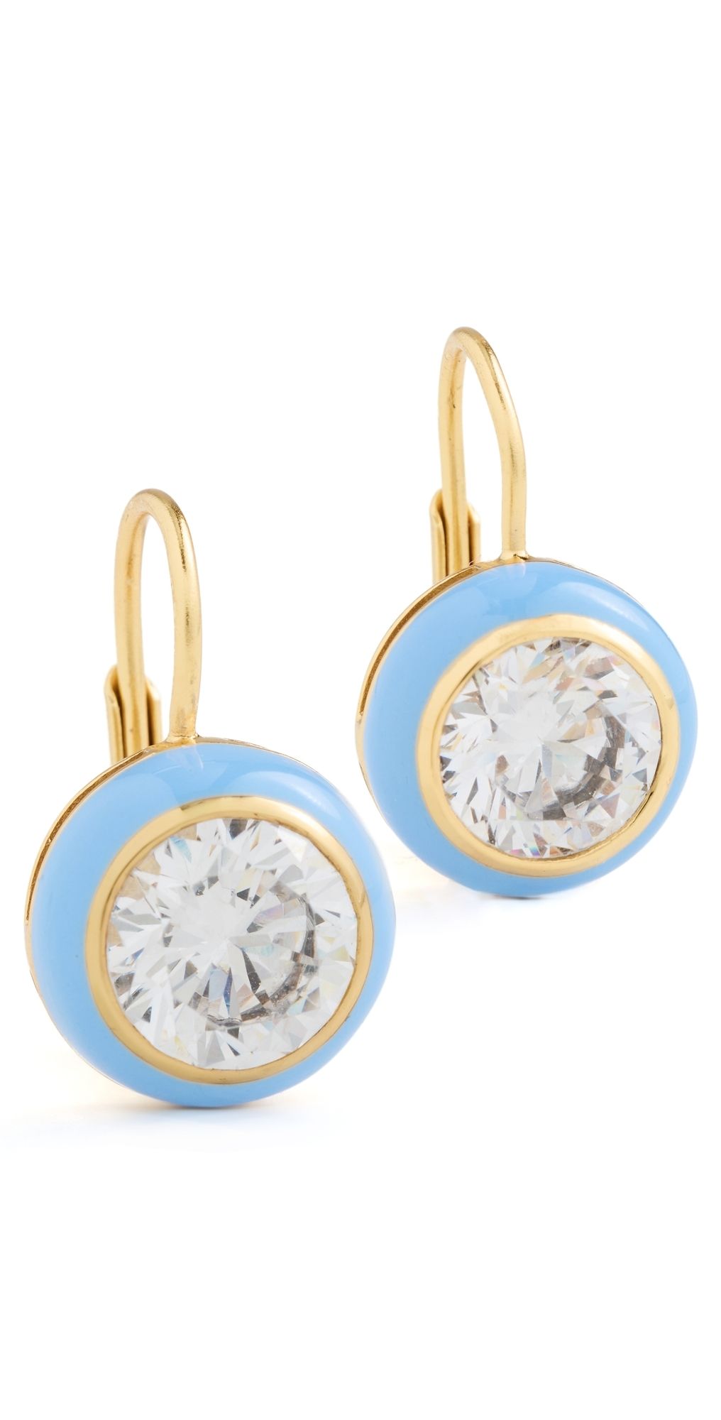 HART Enamel Bezel Drop Earrings Blue One Size