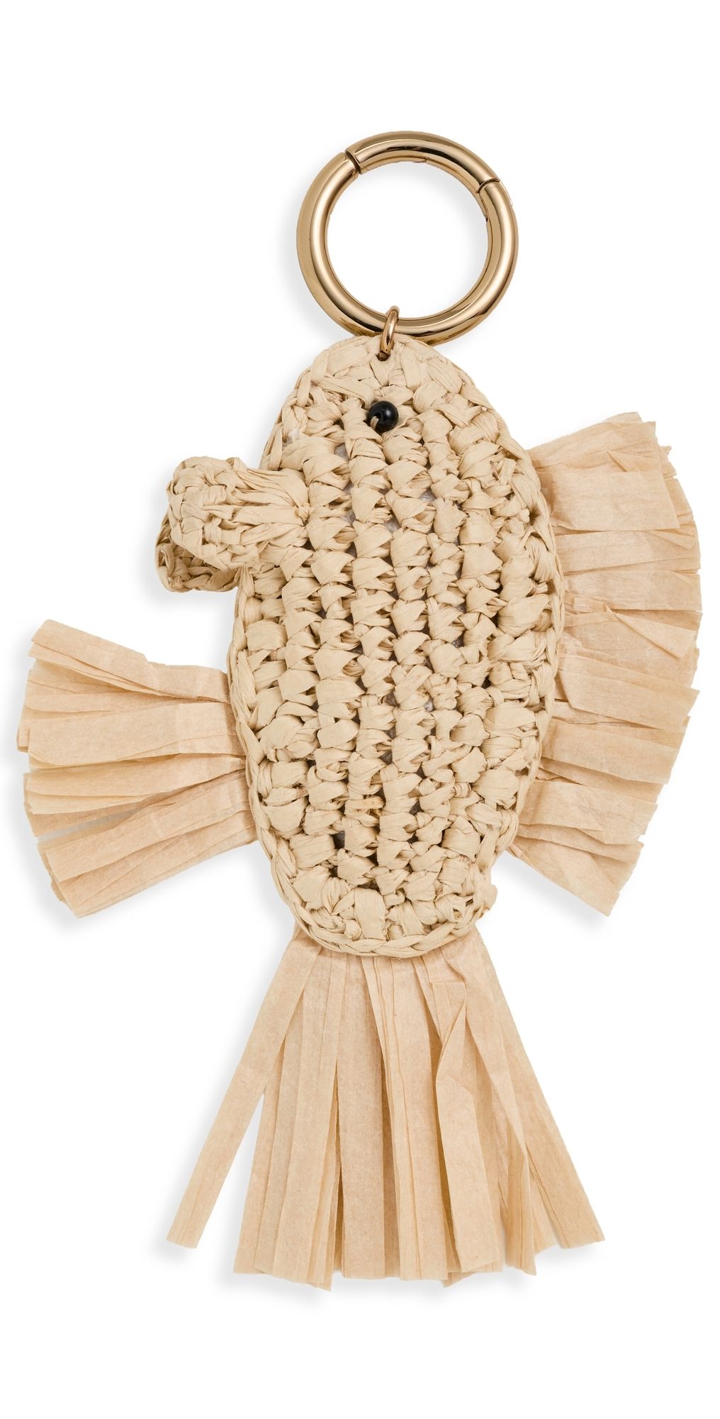 Madewell Crochet Fish Bag Charm True Black Multi One Size