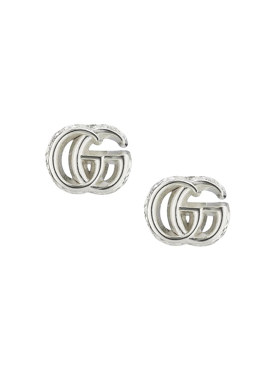 Women's Gg Marmont Sterling Silver Stud Earrings - Silver