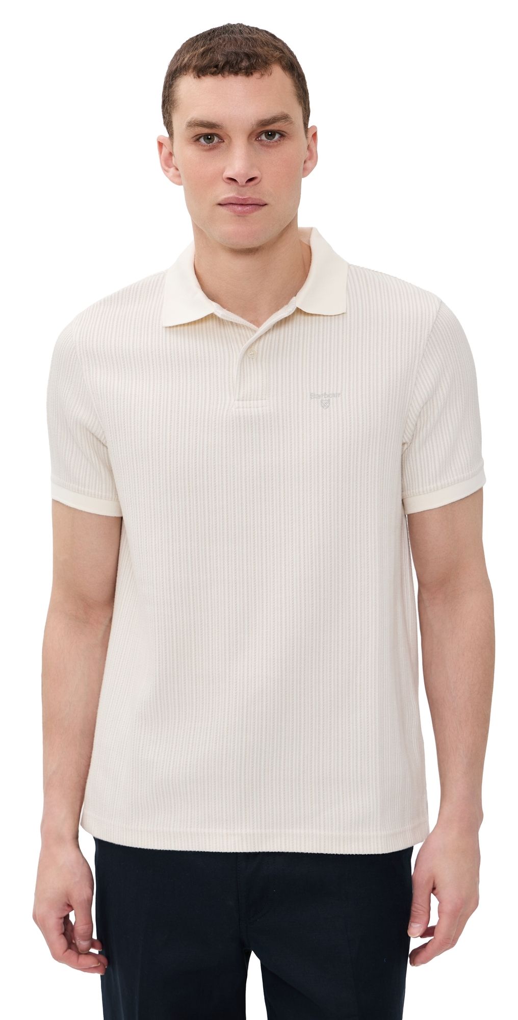 Barbour Harworth Tailored Polo Shirt Whisper White L