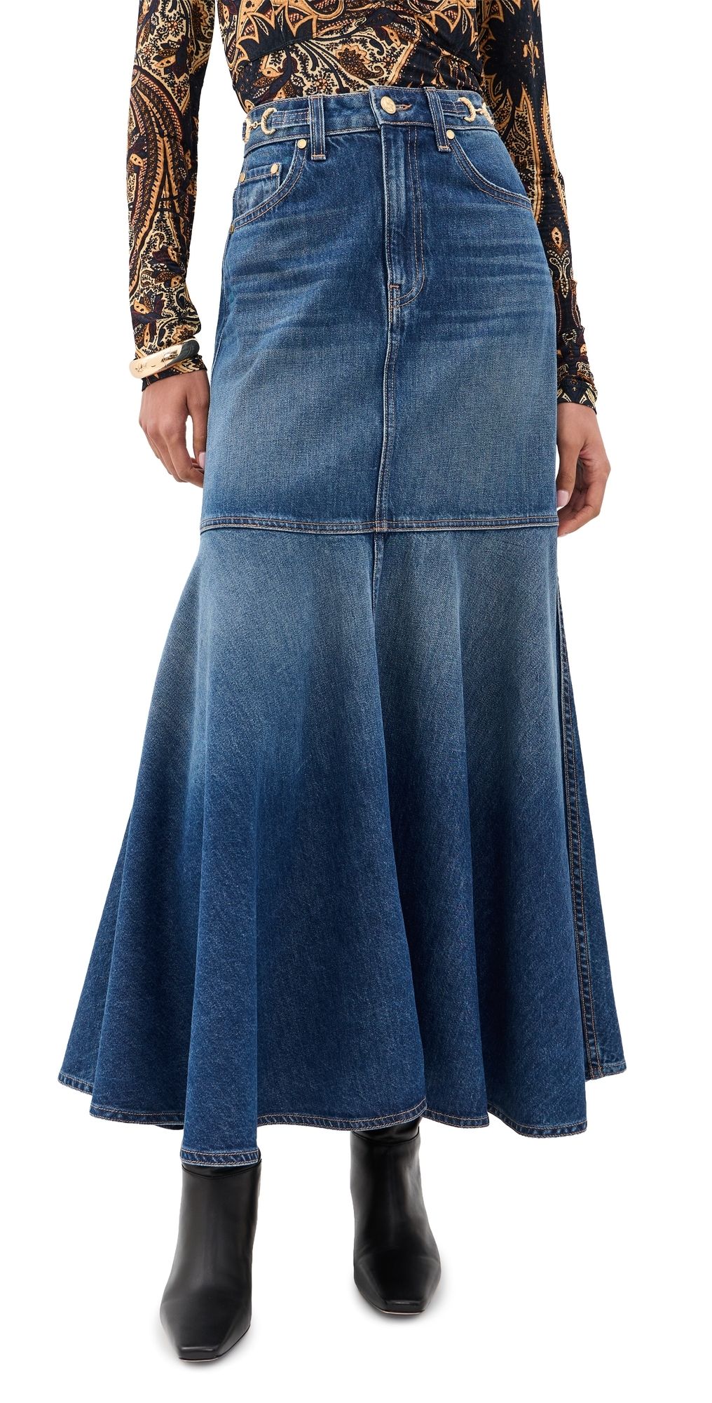 Ulla Johnson The Madelyn Denim Skirt Nile 00