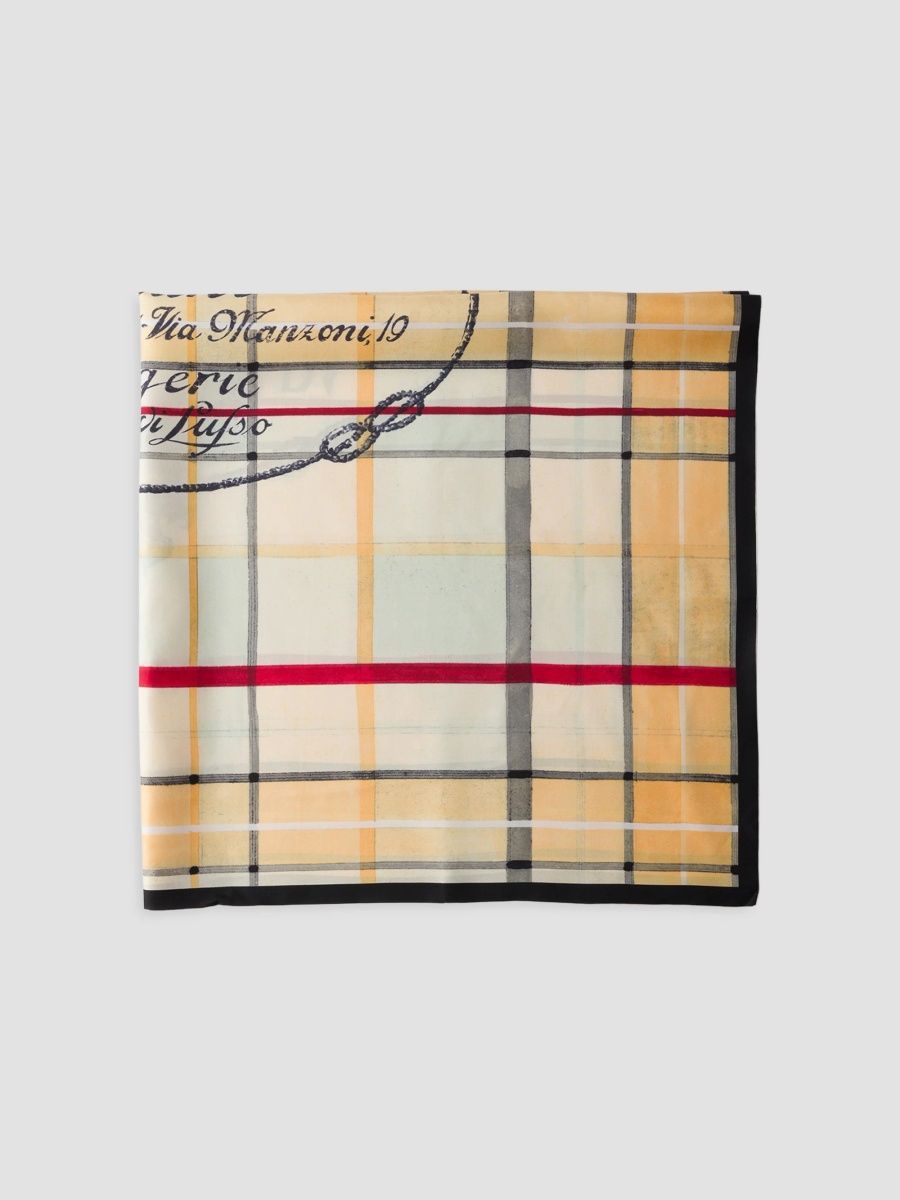 Prada Women's Printed Silk Twill Scarf - Yellow