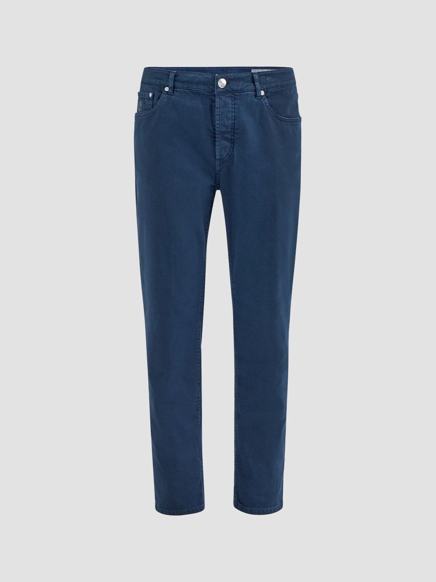 Brunello Cucinelli Men's Garment-Dyed Traditional Fit Jeans - Blue - Size 52