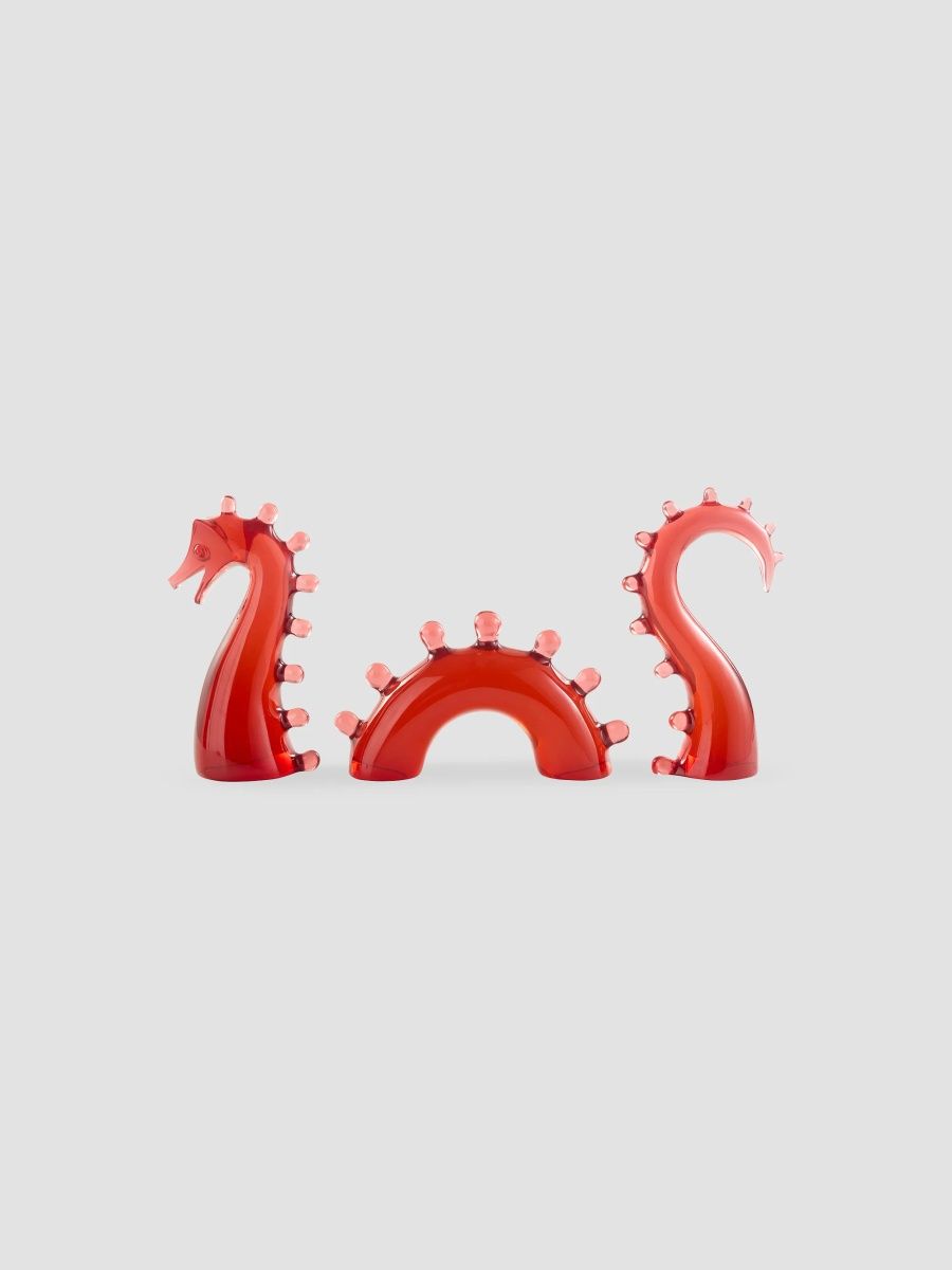 Jonathan Adler Acrylic Dragon Object - Red