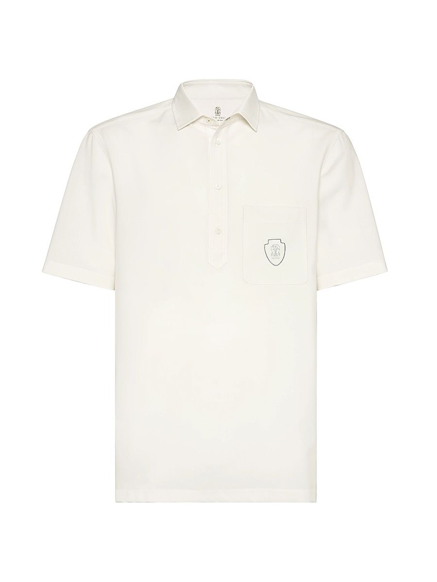 Men's Lightweight Virgin Wool Polo Shirt - White - Size XXXL