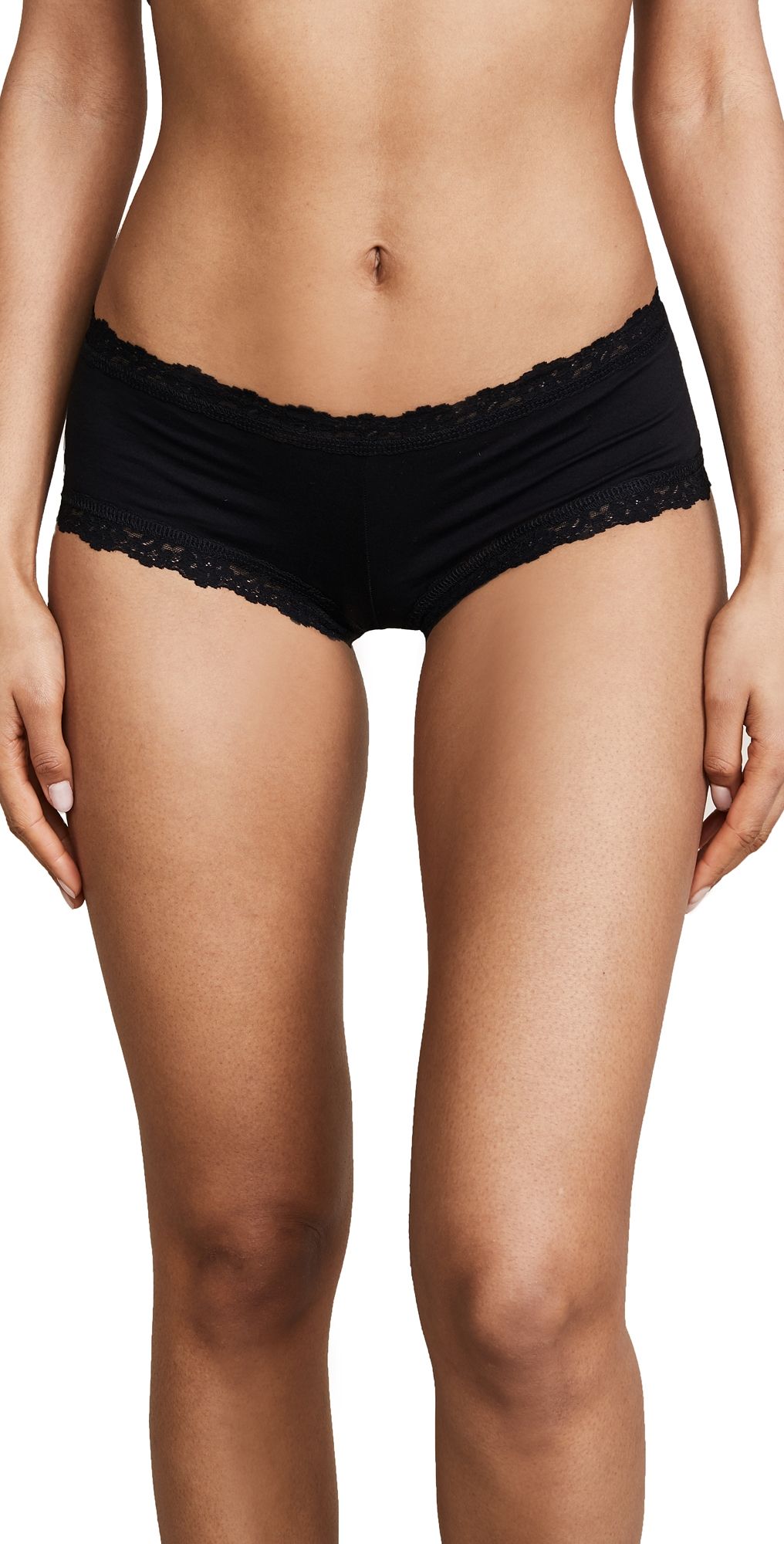 Hanky Panky Cotton with a Conscience Boy Shorts Black S