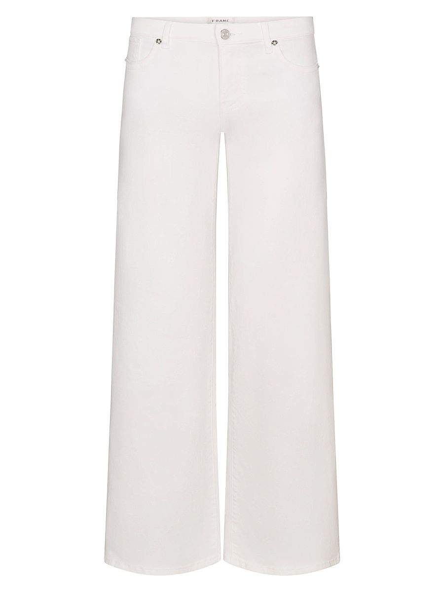 Women's Le Slim Palazzo Low-Rise Jeans - White - Size 32