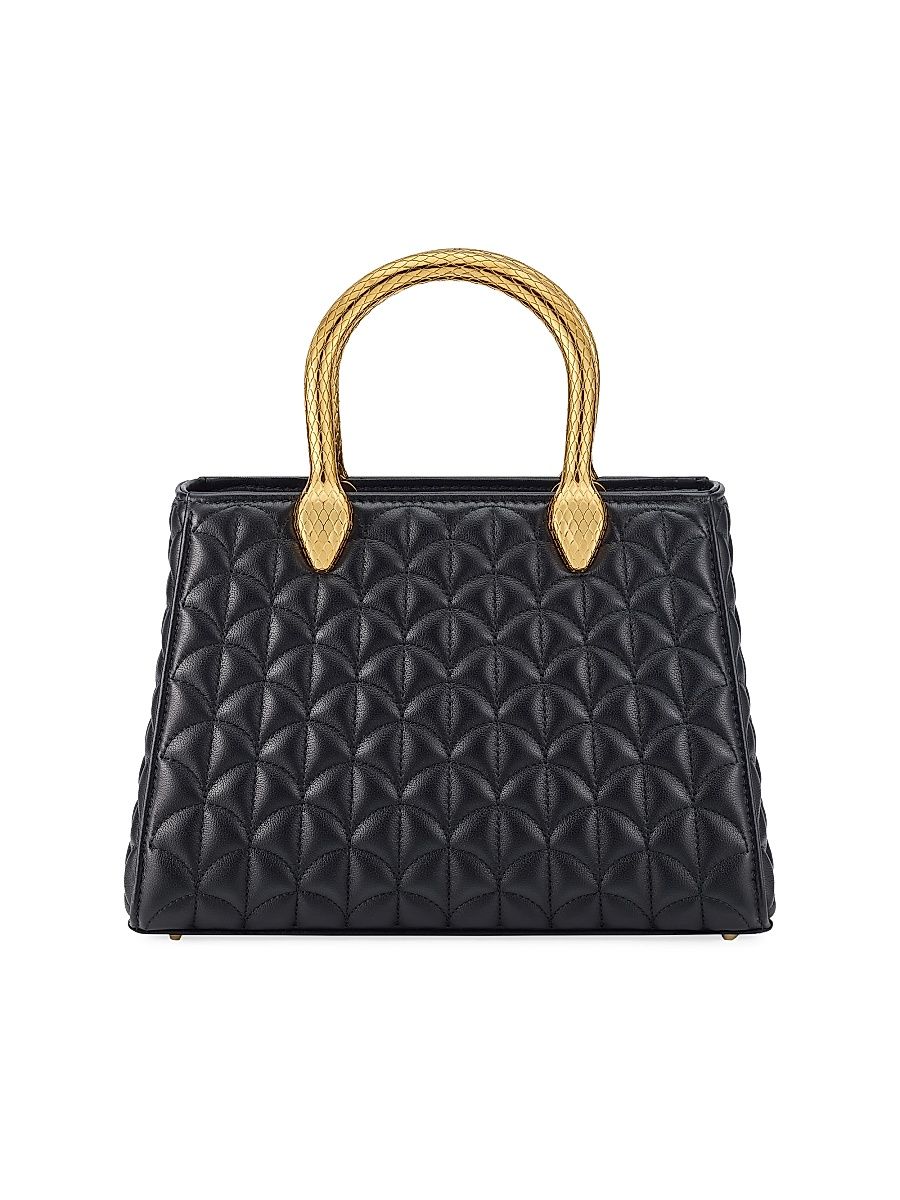 Women's Serpenti Caracalla Matelassé Satchel - Black