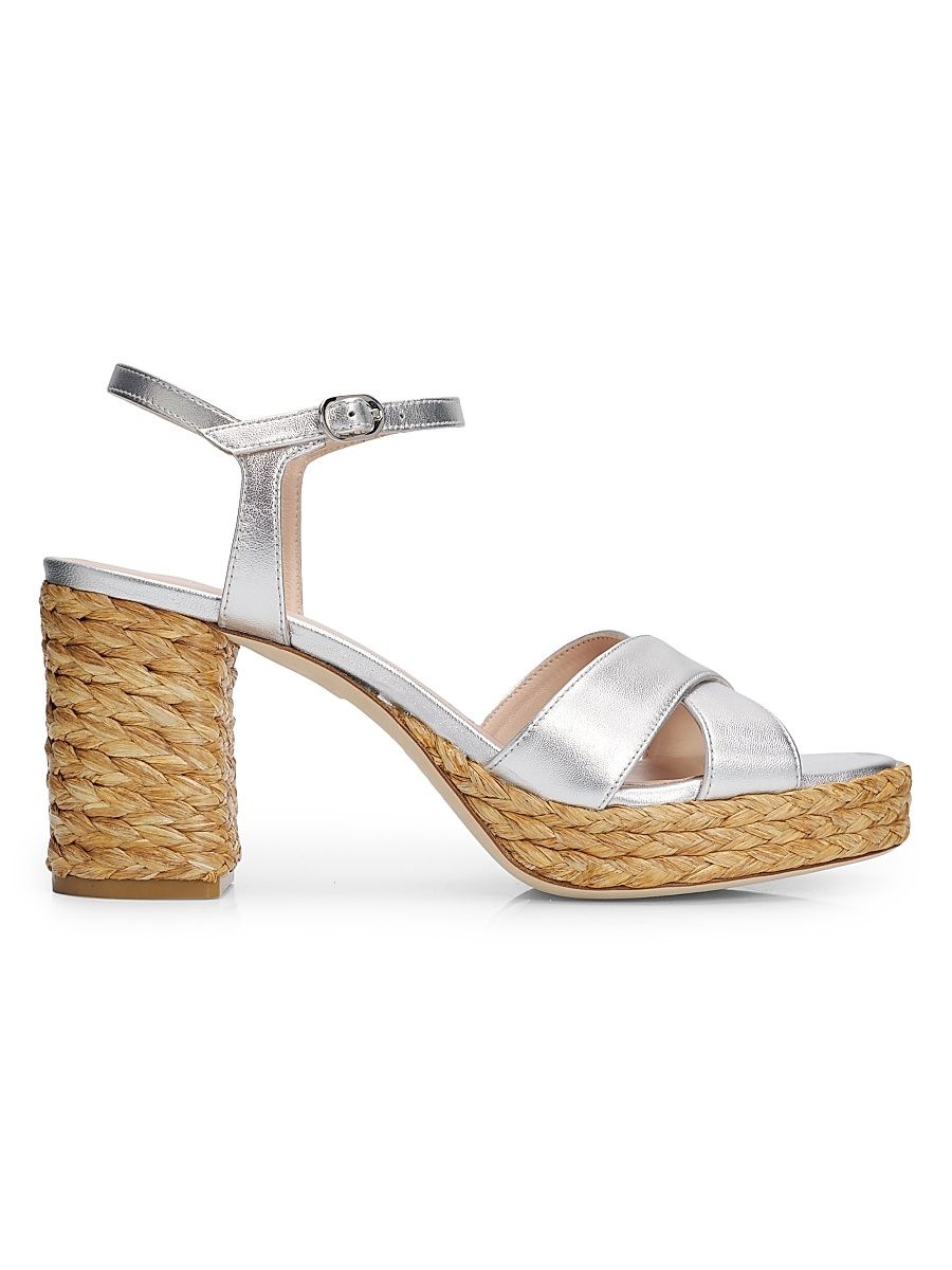 Women's Dayna 80MM Platform Sandals - Sliver - Size 9