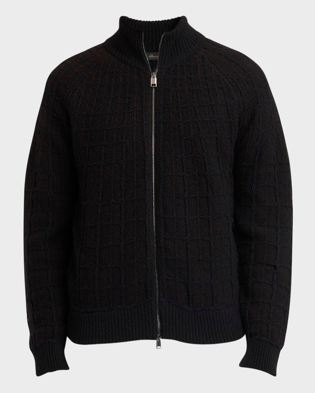 Men & apos;s Cashmere Jacquard Full-Zip Sweater