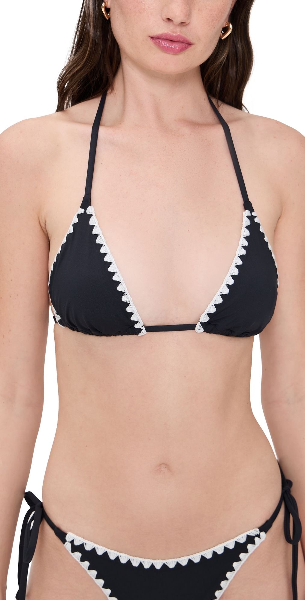 LSPACE Zahra Bikini Top Black/Cream XS