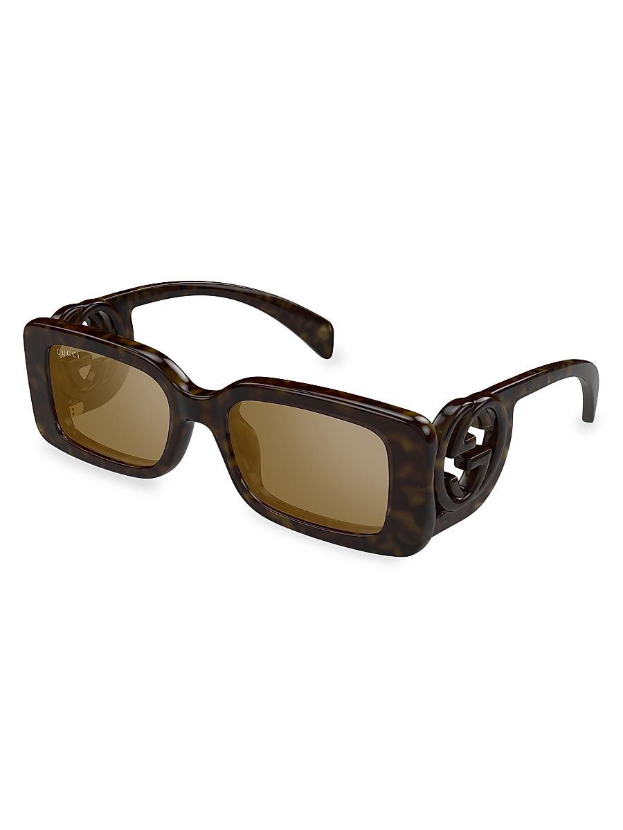Women's Chaise Longue 54MM Rectangular Sunglasses - Brown Dark Havana