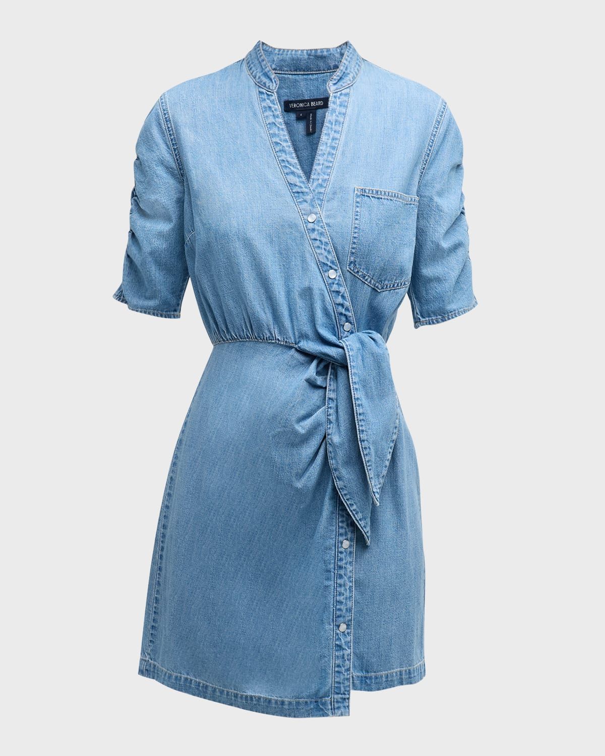 Dunn Denim Mini Wrap Dress