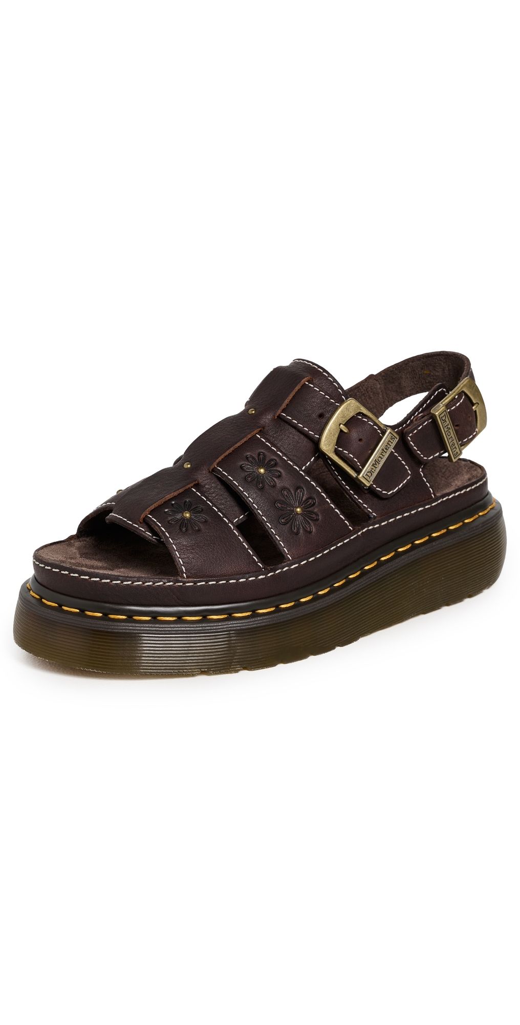 Dr. Martens Wrenlie Open Sandals Dark Brown 8