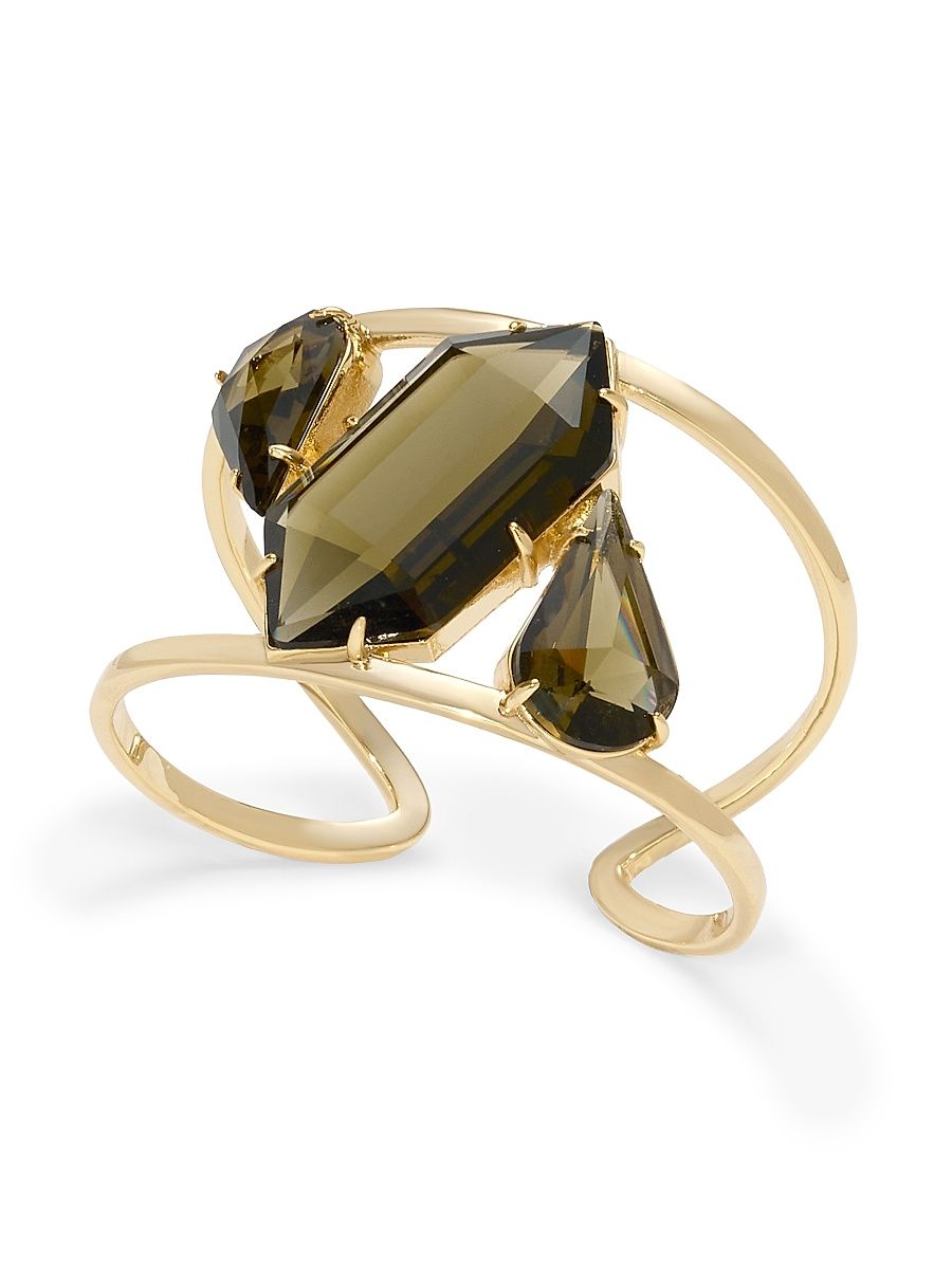 Women's Stone Jewelry Alanna Cubic Zirconia Cuff Bracelet - Gold