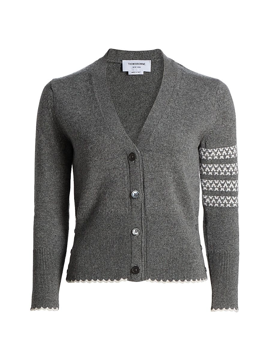 Women's Holiday Hector Wool Cardigan - Medium Grey - Size 10