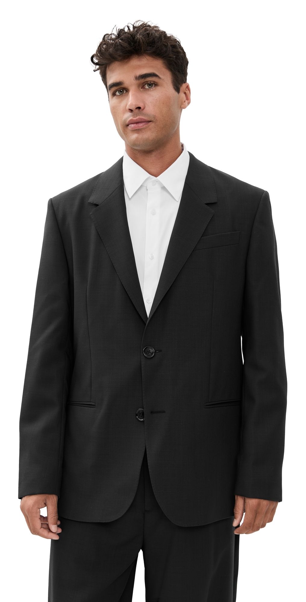 AMI Light Wool Twill Blazer Anthracite 50