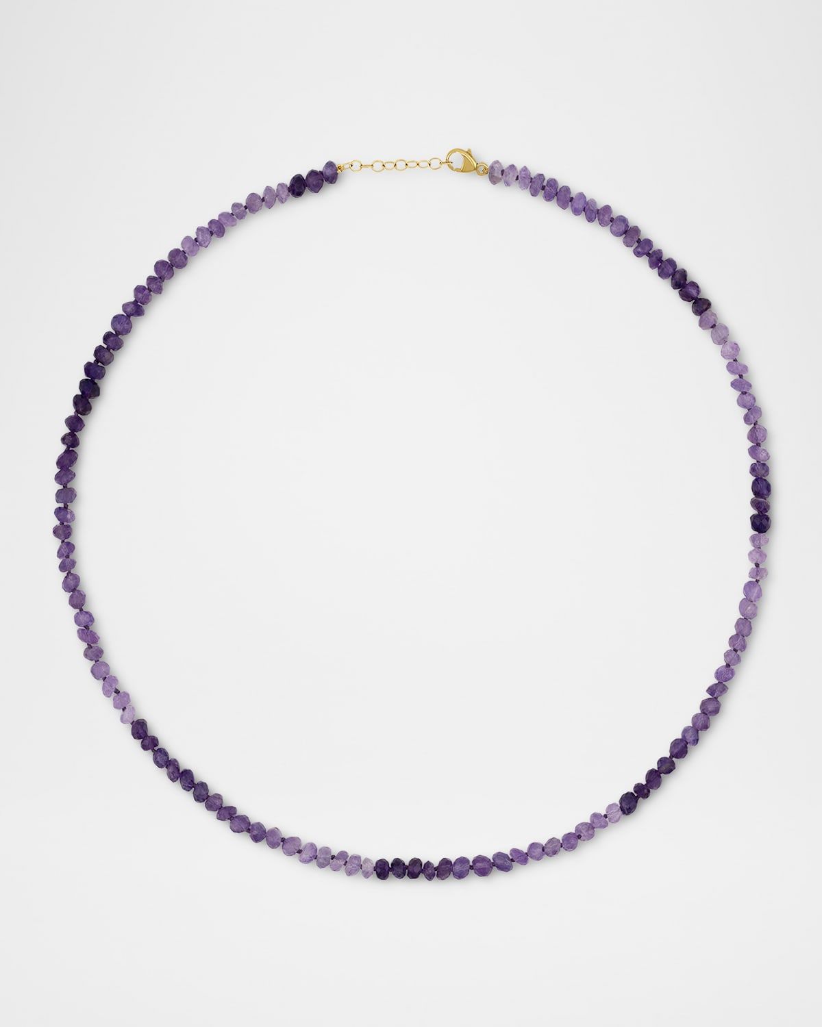 Jumbo Ombré Amethyst Necklace in 14K Yellow Gold, 17"L