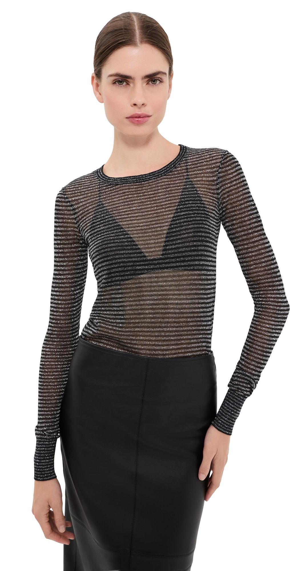 Isabel Marant Cenaya Top Black/Silver 42