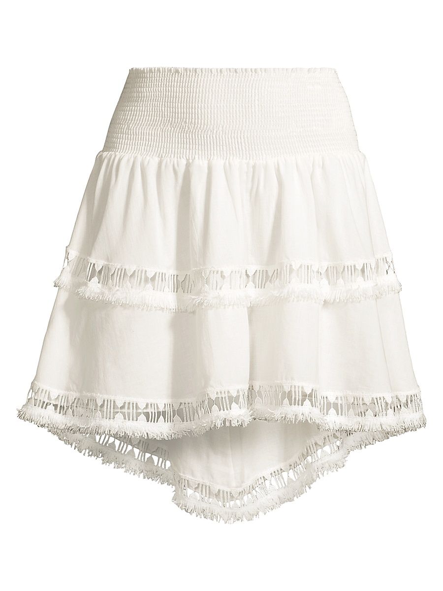 Women's Simone Embroidered Skirt - White - Size Large