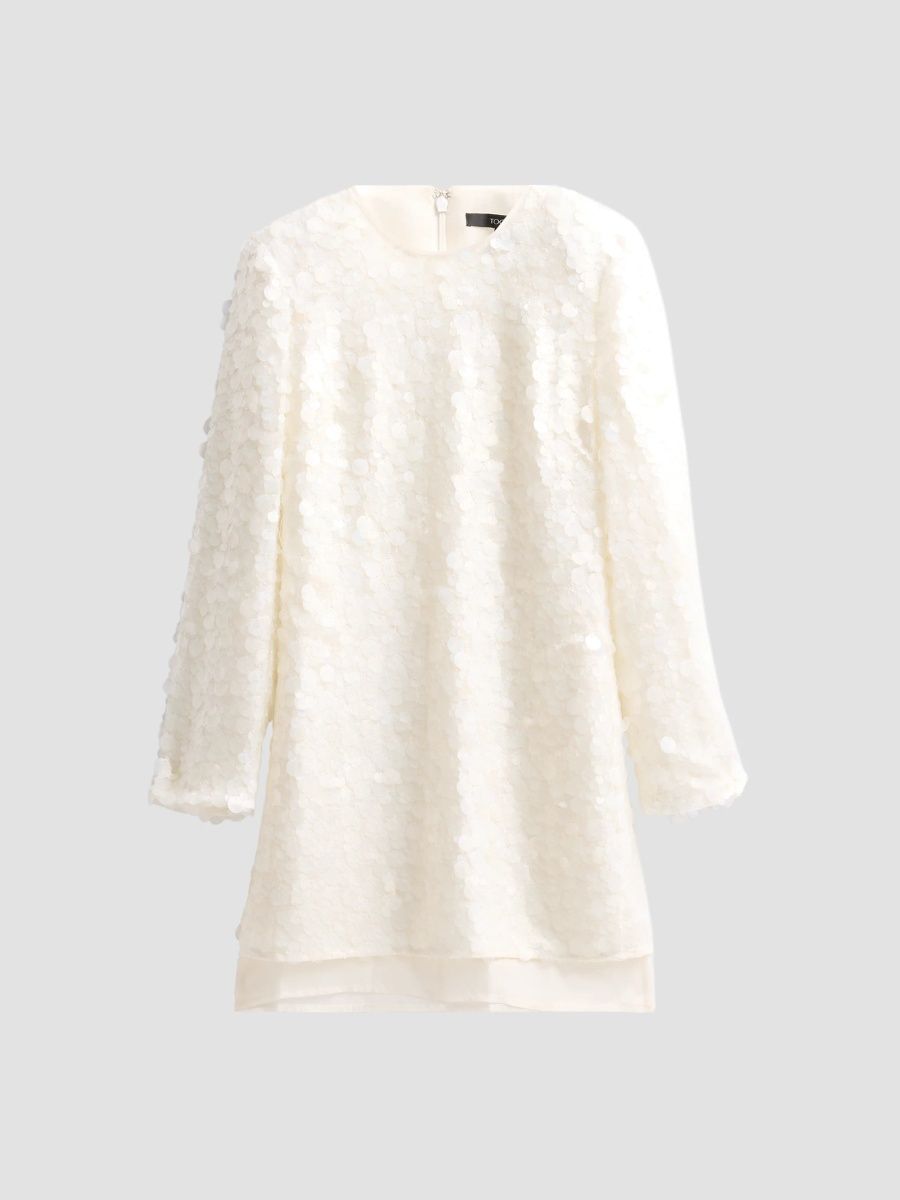 Toccin Women's Lollie Embellished Mini Dress - Ivory - Size 0