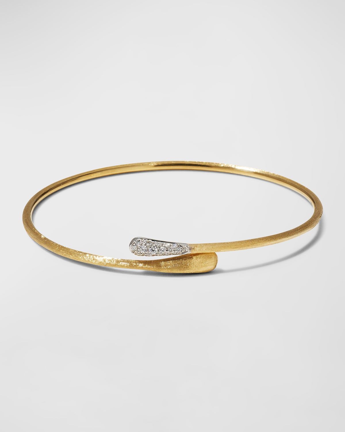 18K Yellow Gold and Diamond Hugging Cuff
