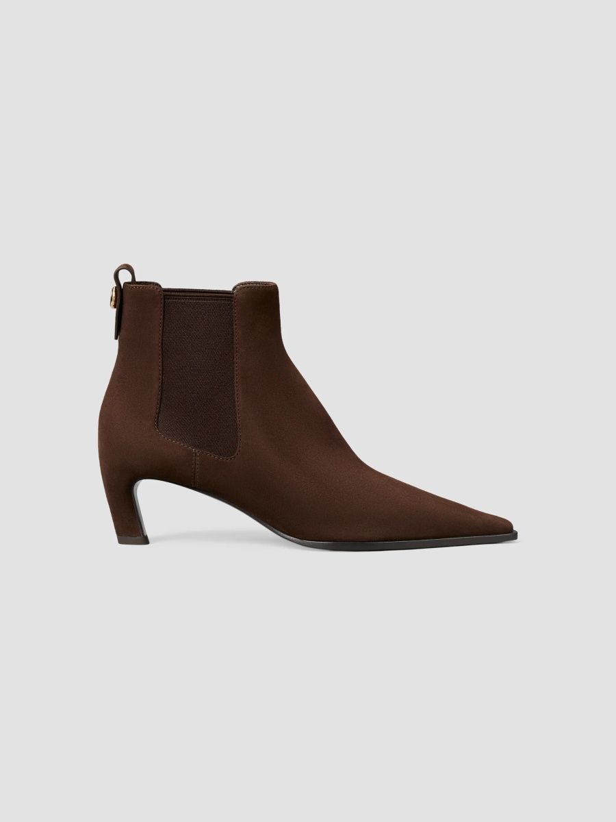 Tory Burch Women's Romy 45MM Suede Chelsea Boots - Dark Cocoa Suede - Size 10
