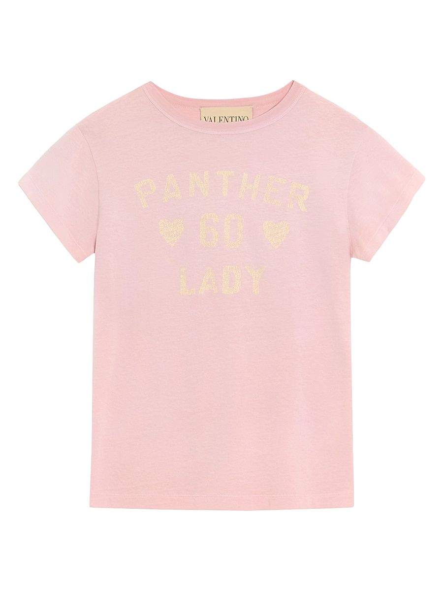 Women's Printed Cotton T-Shirt - Pink - Size XXS