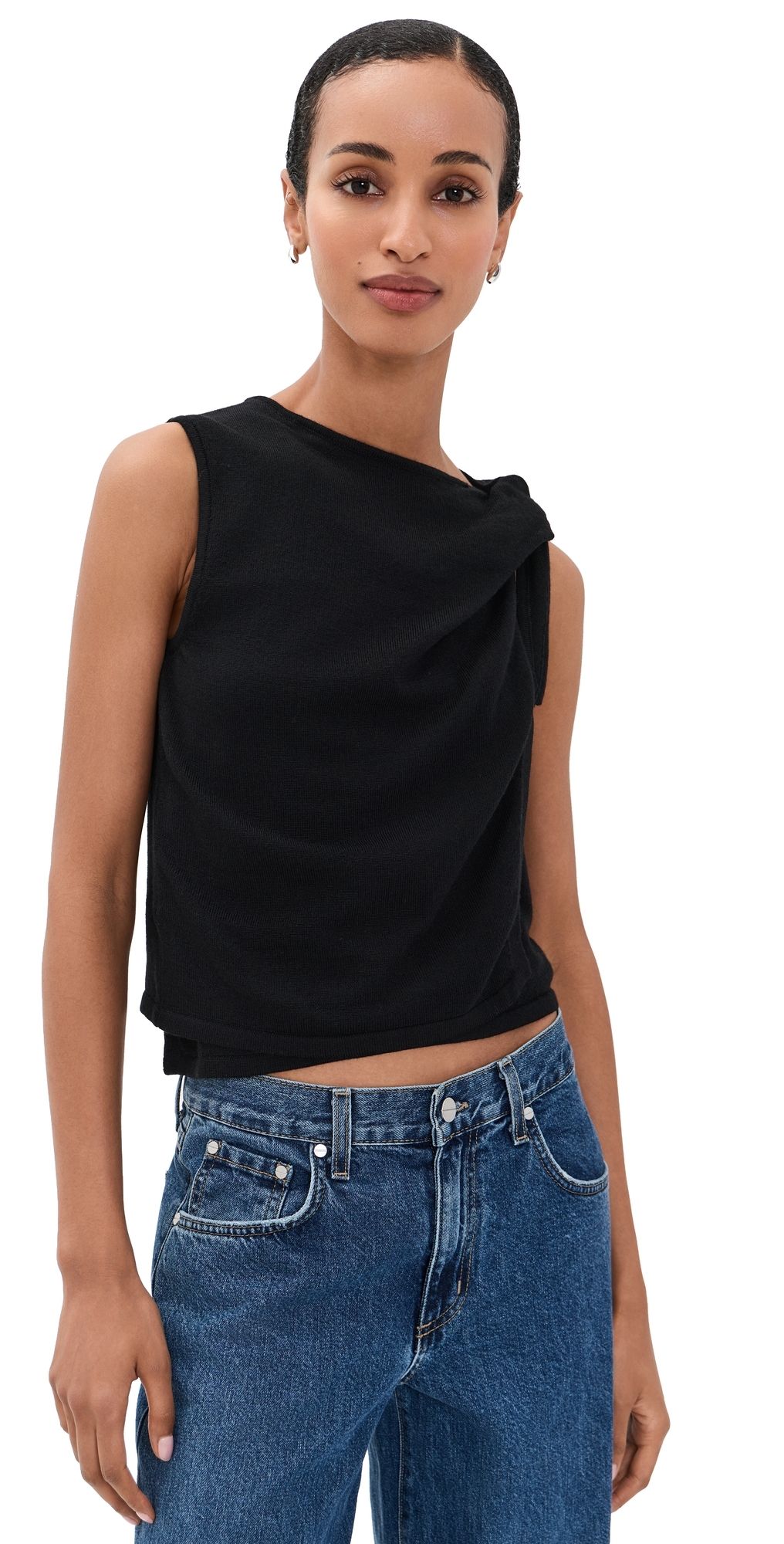 STAUD Enya Top Black XS