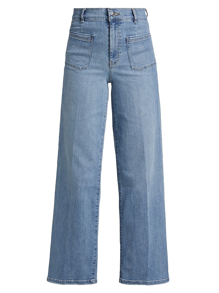 Women's Le Slim Palazzo Mid-Rise Jeans - Wilson Clean - Size 30