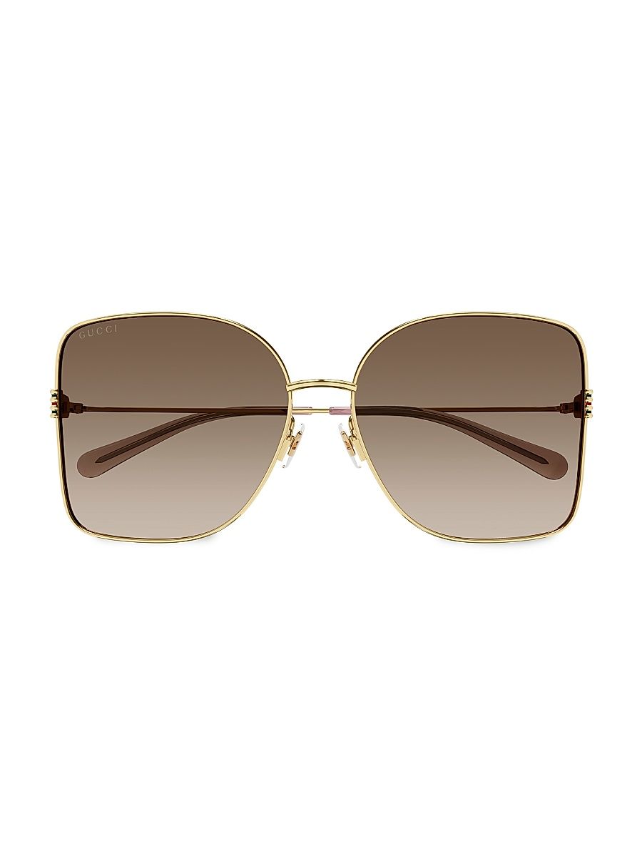 Women's 60MM Butterfly Sunglasses - Gold