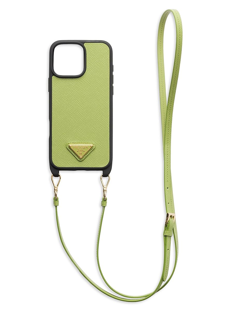 Saffiano Leather Case for iPhone 16 Pro Max - Green