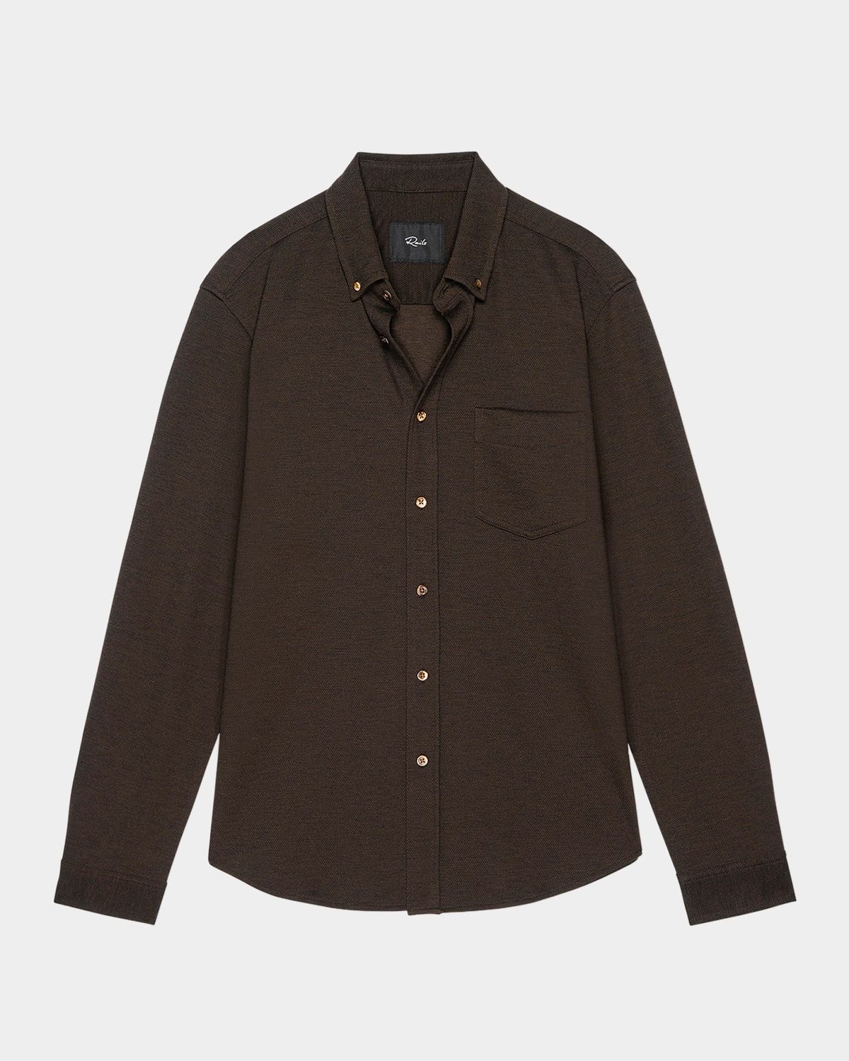 Men & apos;s Tech Pique Button-Front Shirt