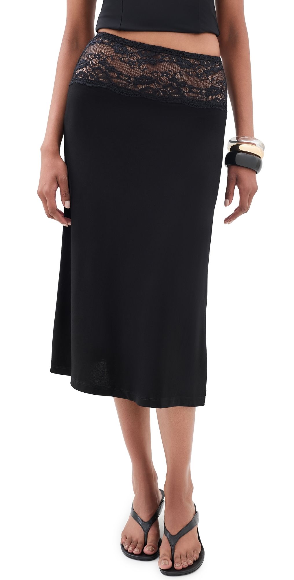 Lioness First Kiss Midi Skirt Noir S
